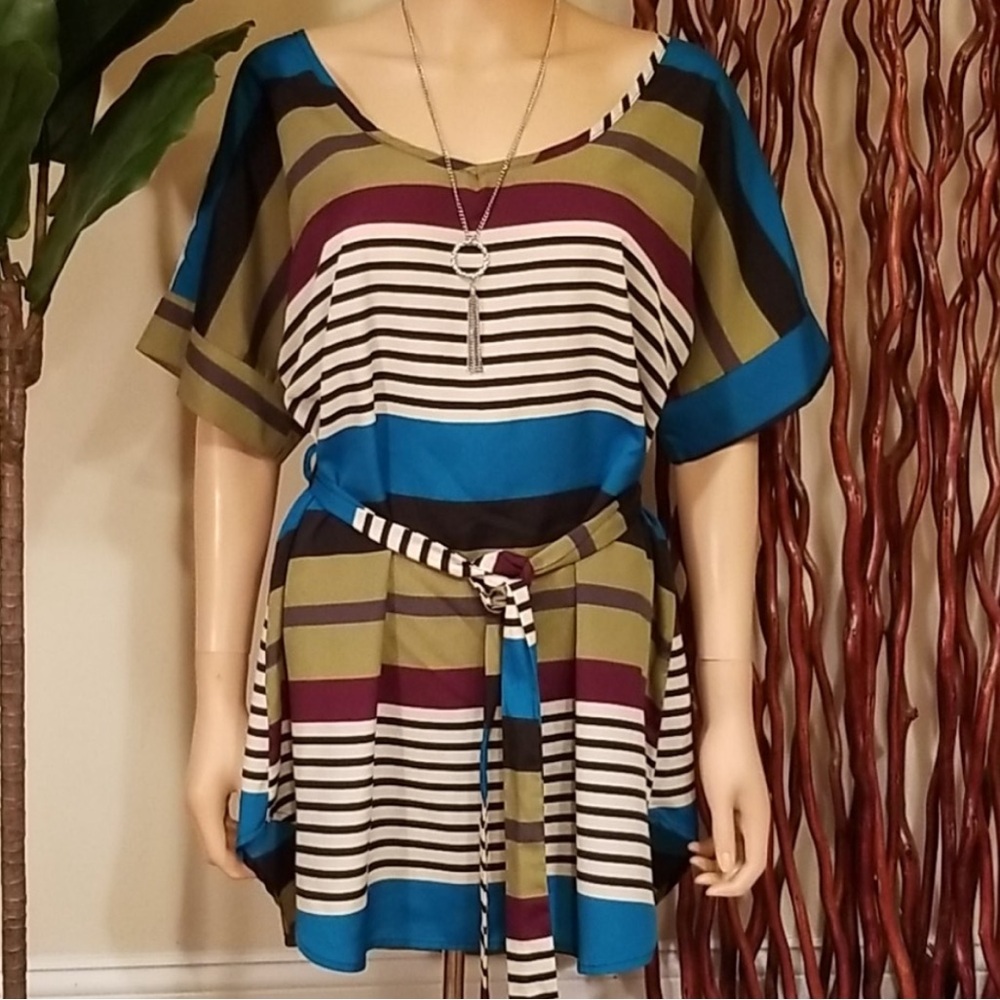 Modcloth Poema Belted Tunic Large